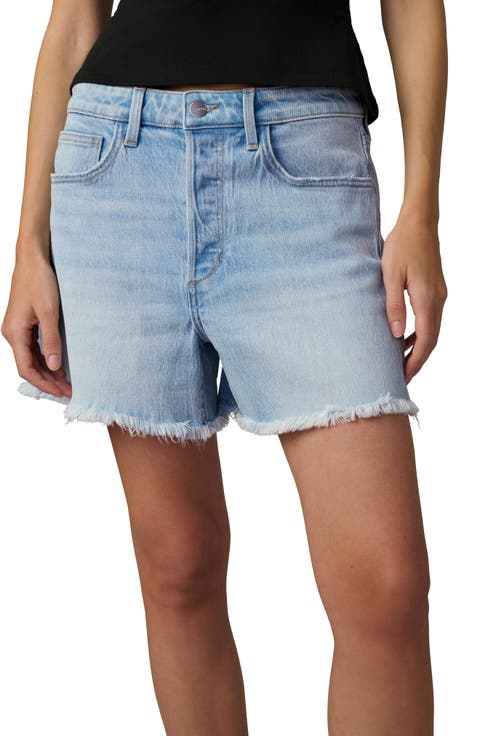 The Jessie Fray Hem Stretch Denim Shorts (Fiction)