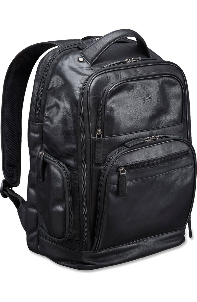 Mancini RFID 15.6-Inch Laptop Backpack, Main, color, Black
