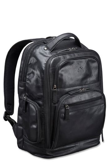 Mancini Rfid 15.6-inch Laptop Backpack In Black