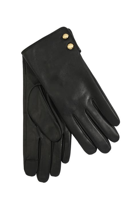 Leather 2-Button Touch Glove