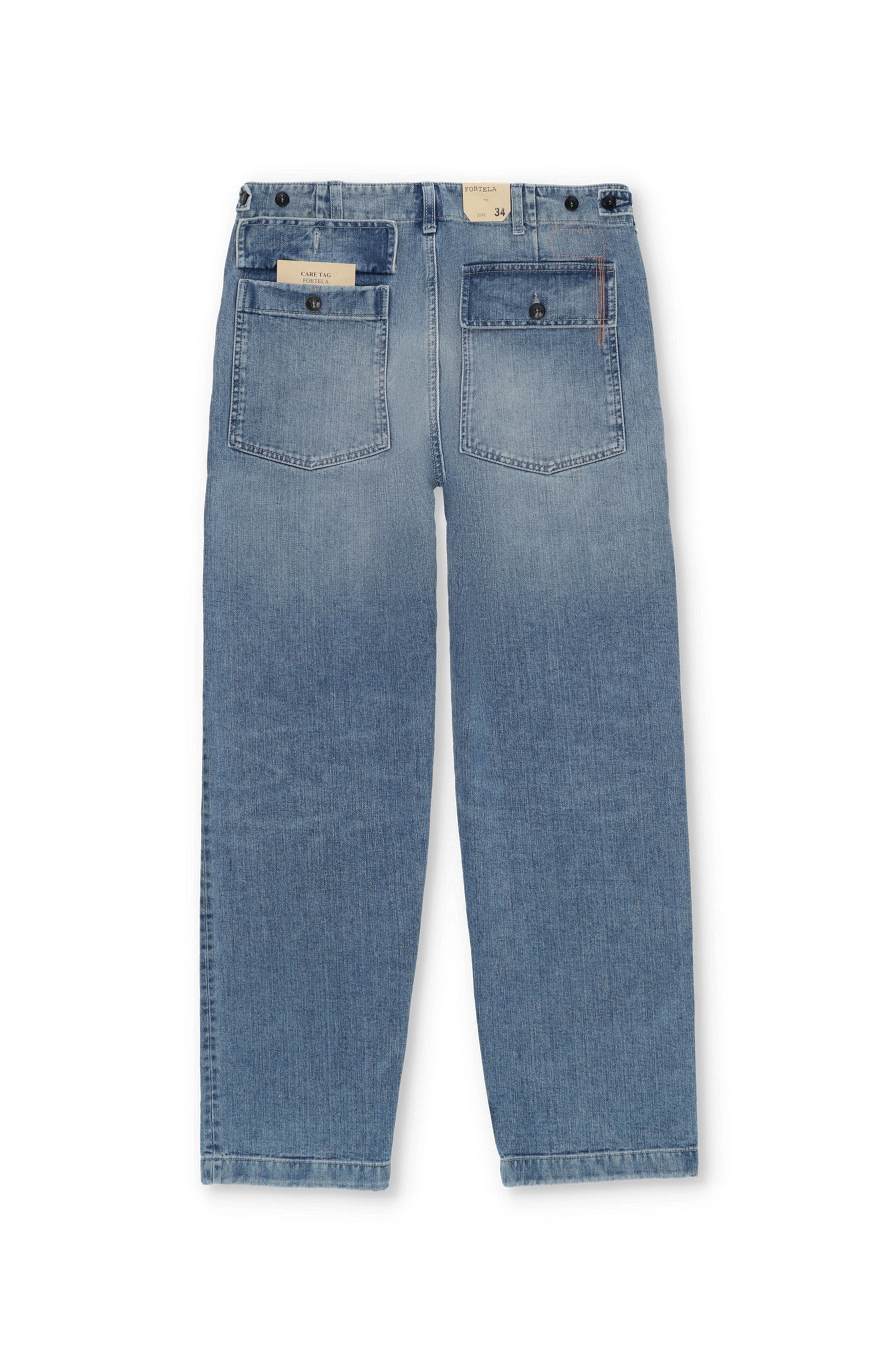 Bleach Wash Denim Pants - image 2