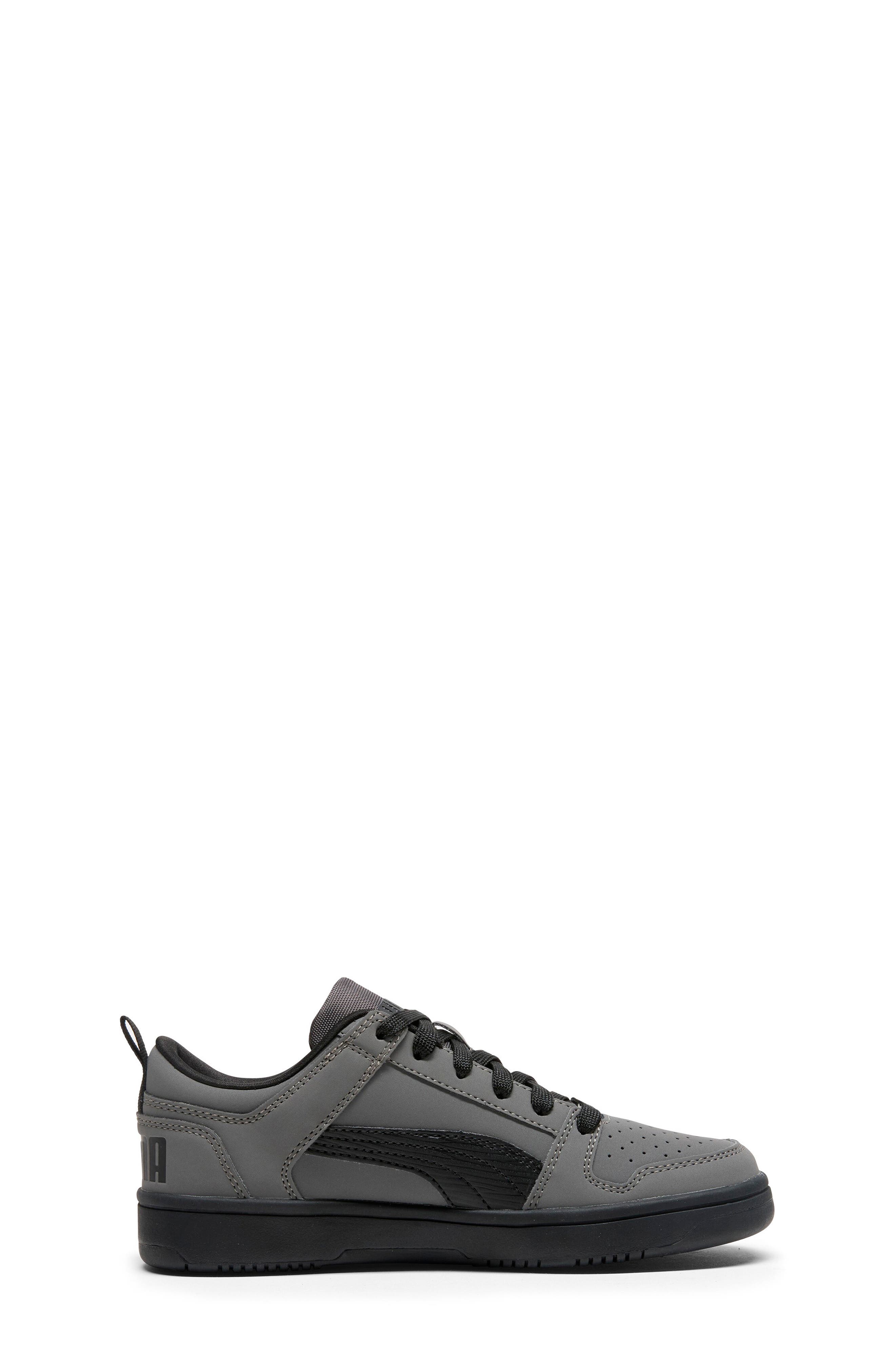 PUMA Kids' Rebound Layup Low Top Sneaker, Alternate, color, Cool Dark Gray/ Puma Black