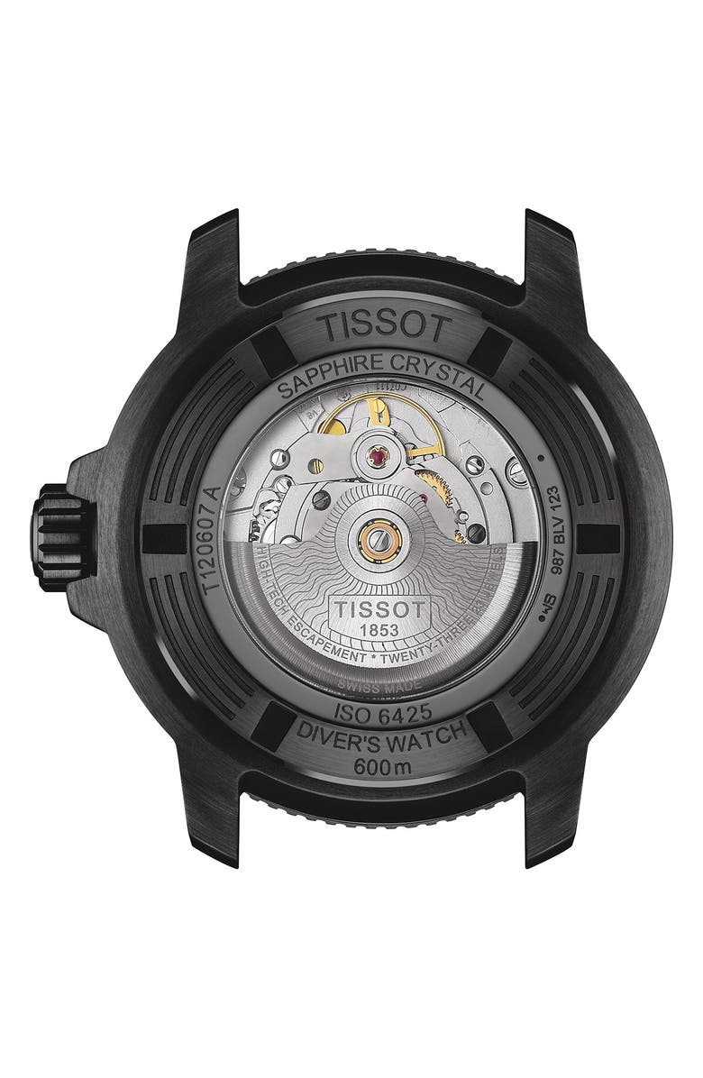 Tissot Seastar 2000 Professional Powermatic 80 Rubber Strap Watch, 46mm, Alternate, color, Blue