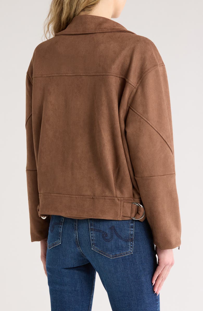 BLANKNYC High Collar Faux Suede Jacket, Alternate, color, Time Capsule