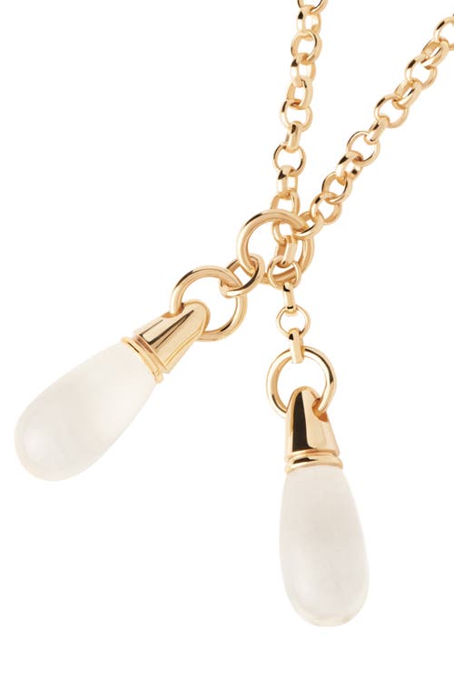 Pdpaola Rock Crystal Tango Chain Necklace In Clear Quartz