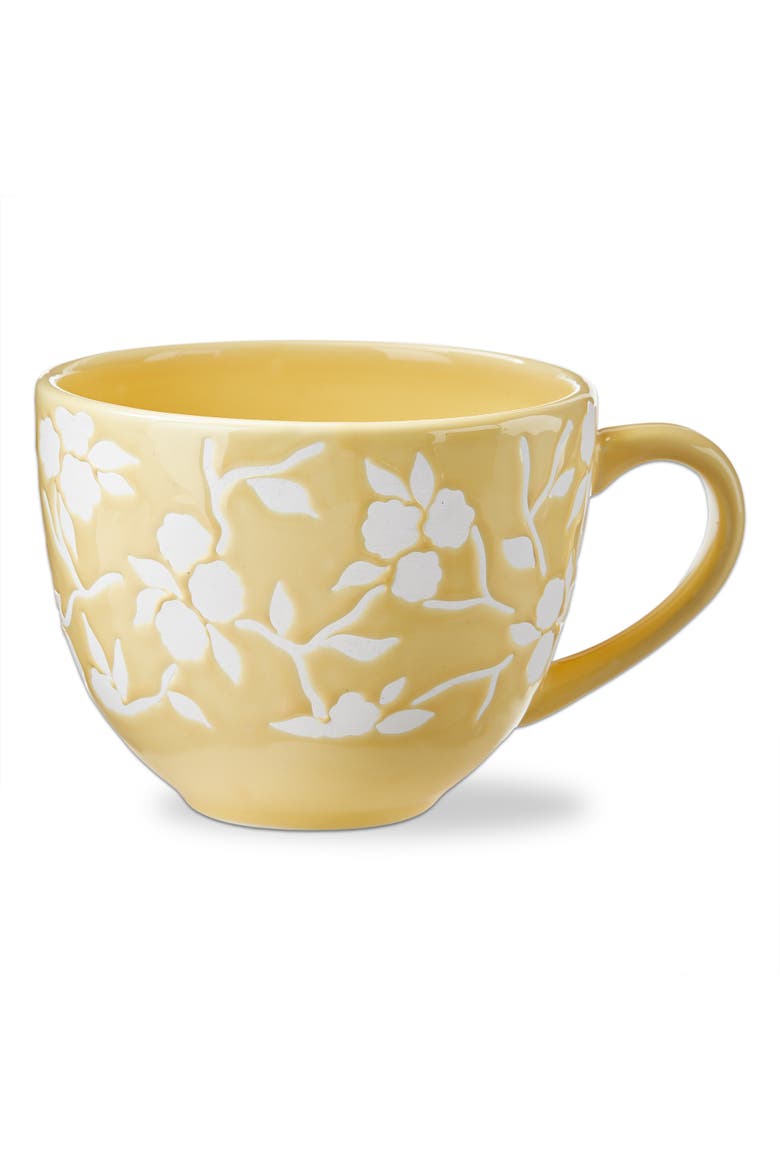 Cozy Cocoon Stoneware Soup Mug Bowl Yellow 28 oz 6.7x5.25x4.18 in, Main, color, Yellow