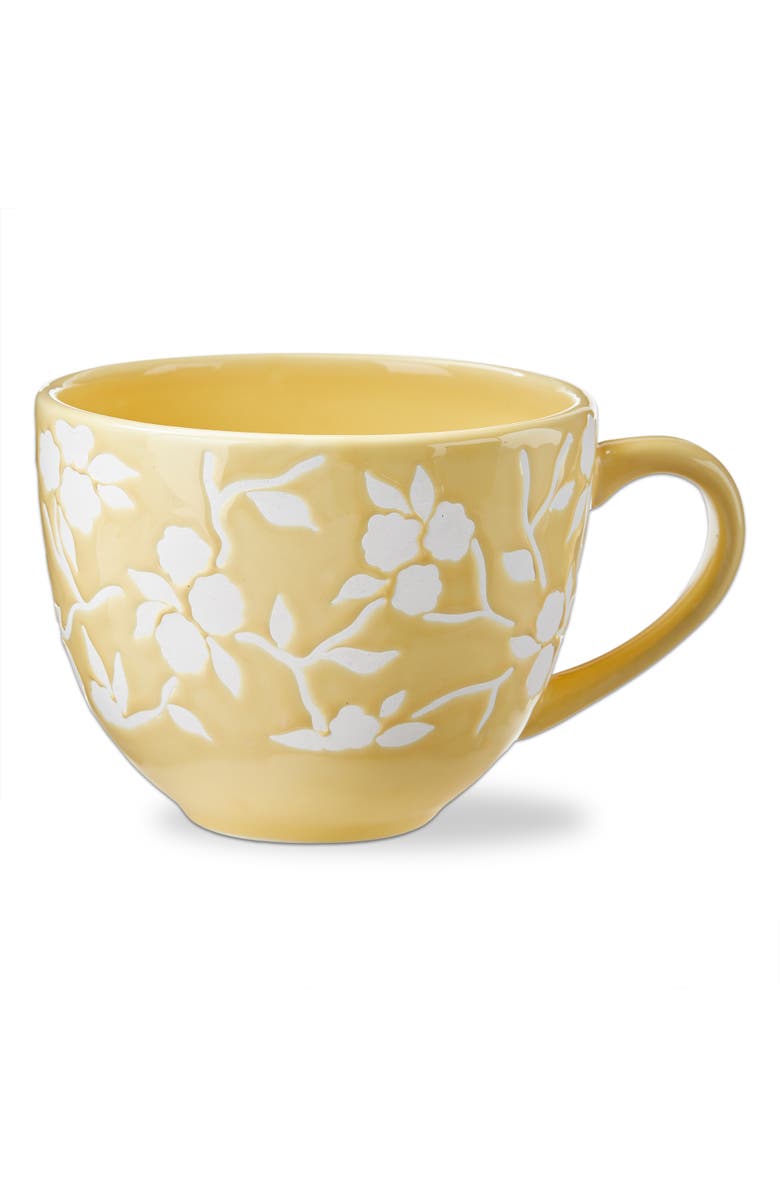 tag Cozy Cocoon Stoneware Soup Mug Bowl Yellow 28 oz 6.7x5.25x4.18 in, Main, color, Yellow