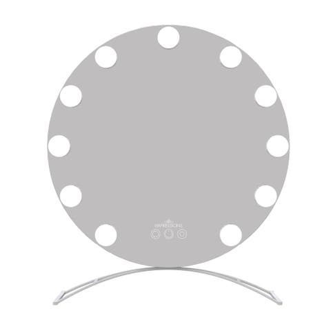 Hollywood Round Tri-Tone Led Vanity Mirror