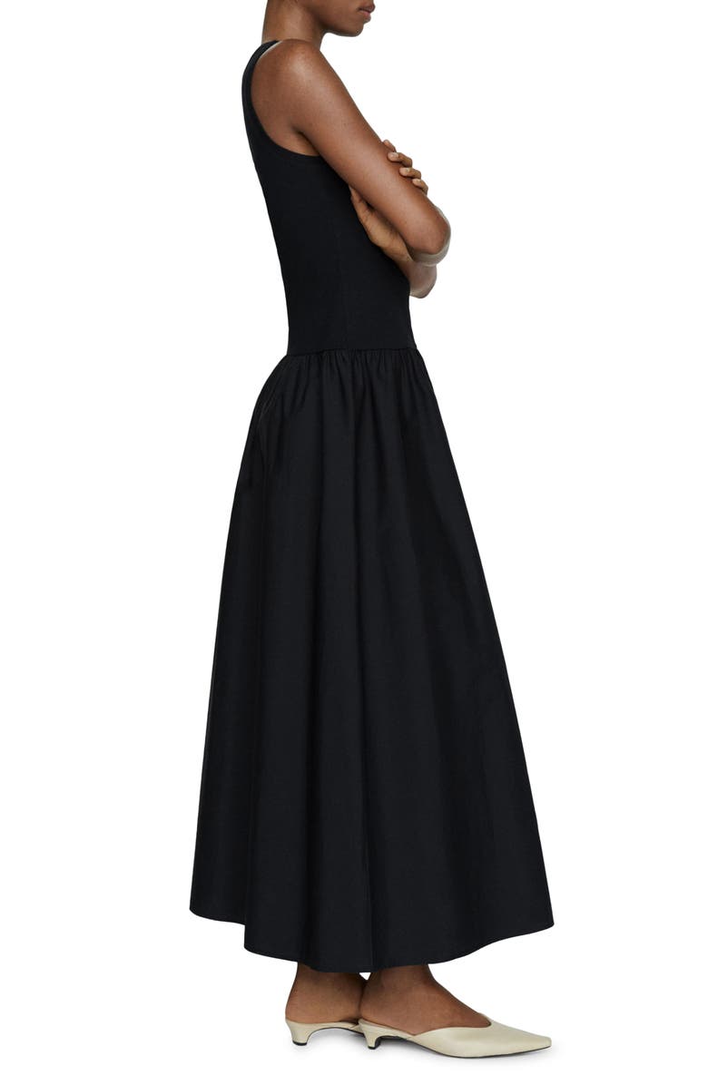 MANGO Mixed Media Sleeveless Maxi Dress, Alternate, color,