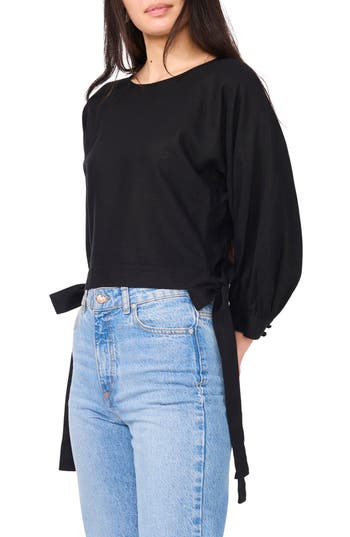 1.state Side Tie Top In Black