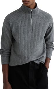 Reiss Aldershot Rib Half Zip Sweater