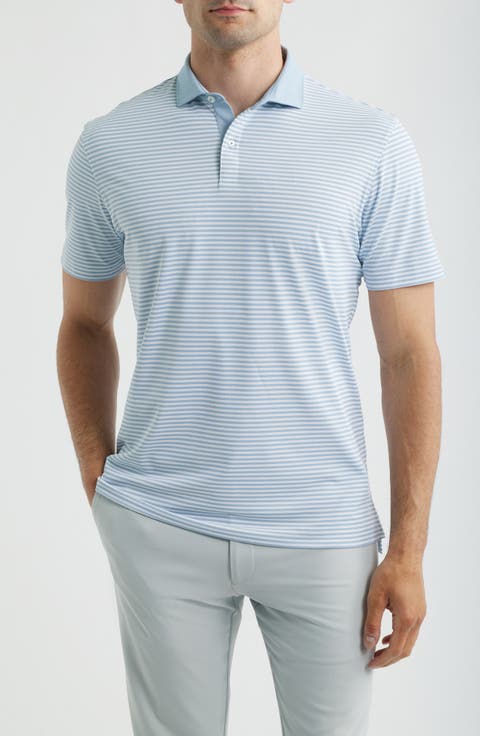 Cruz Stripe Performance Jersey Polo