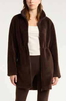 Zella Faux Shearling Longline Jacket