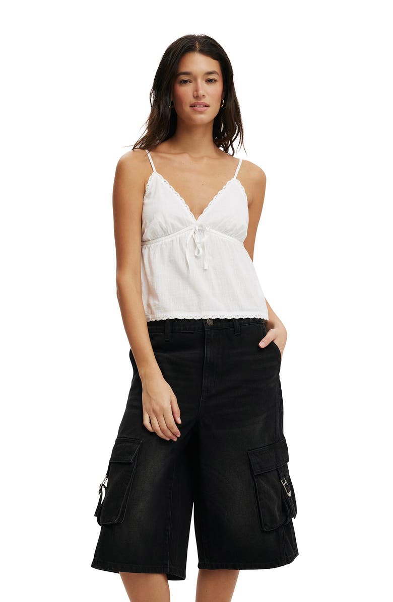 Cotton On Women's 91 Baggy Denim Jort, Alternate, color, Cargo Y2k Washed Black