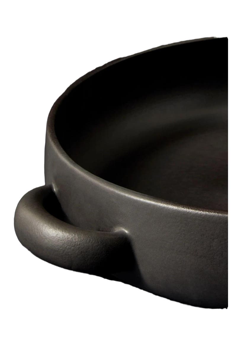 Large Serving Plate With Handles, Alternate, color, Black