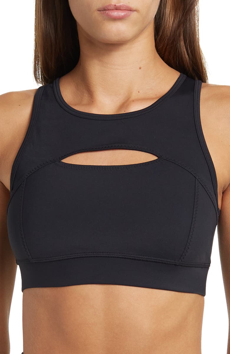 Z by Zella Sweat To Swim UPF Bra, Main, color, 