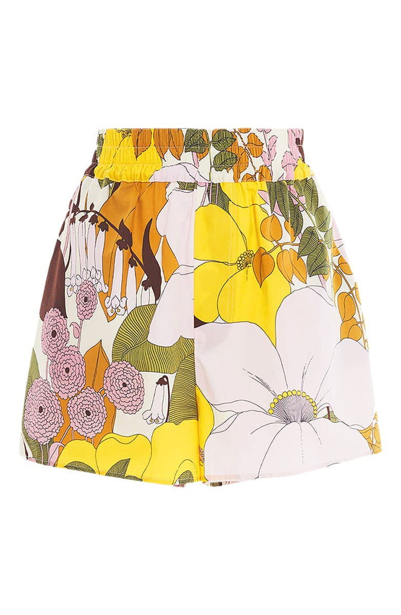 La DoubleJ Pull-Up Shorts Pineapple Sunflower White, Alternate, color, 