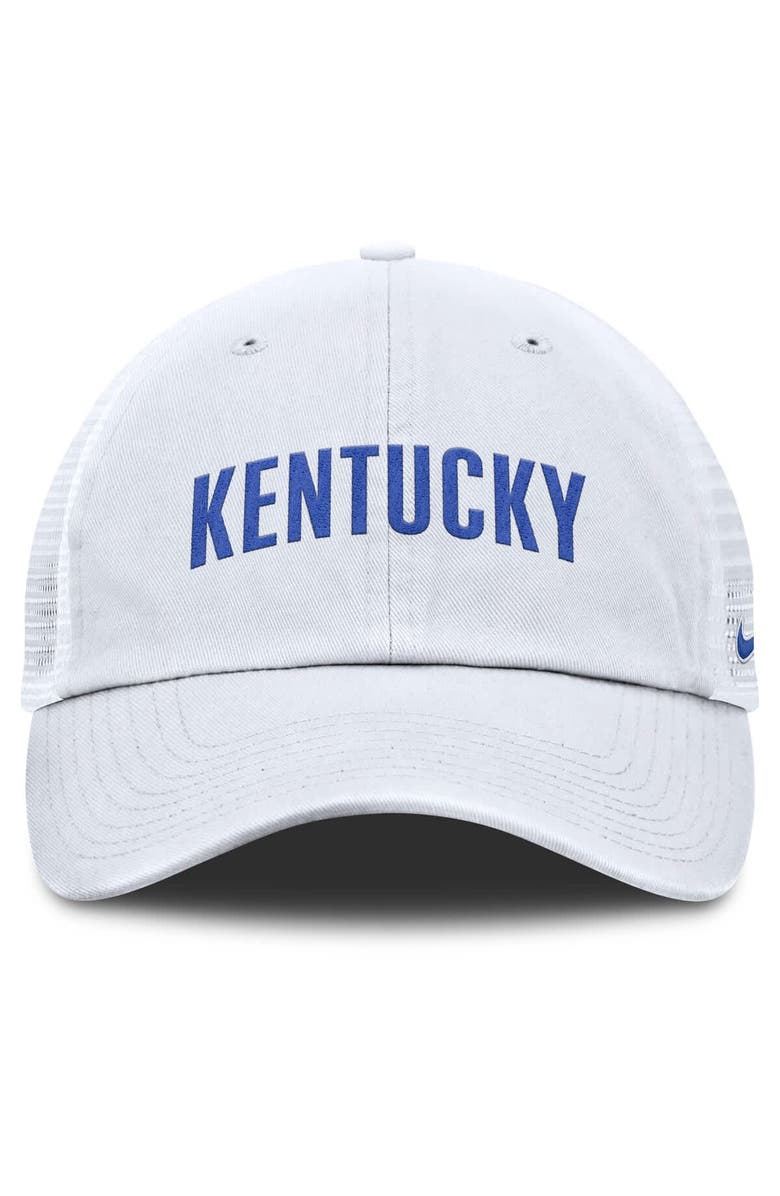 Nike Men's Nike White Kentucky Wildcats Club Campus Trucker Adjustable Hat, Alternate, color, White