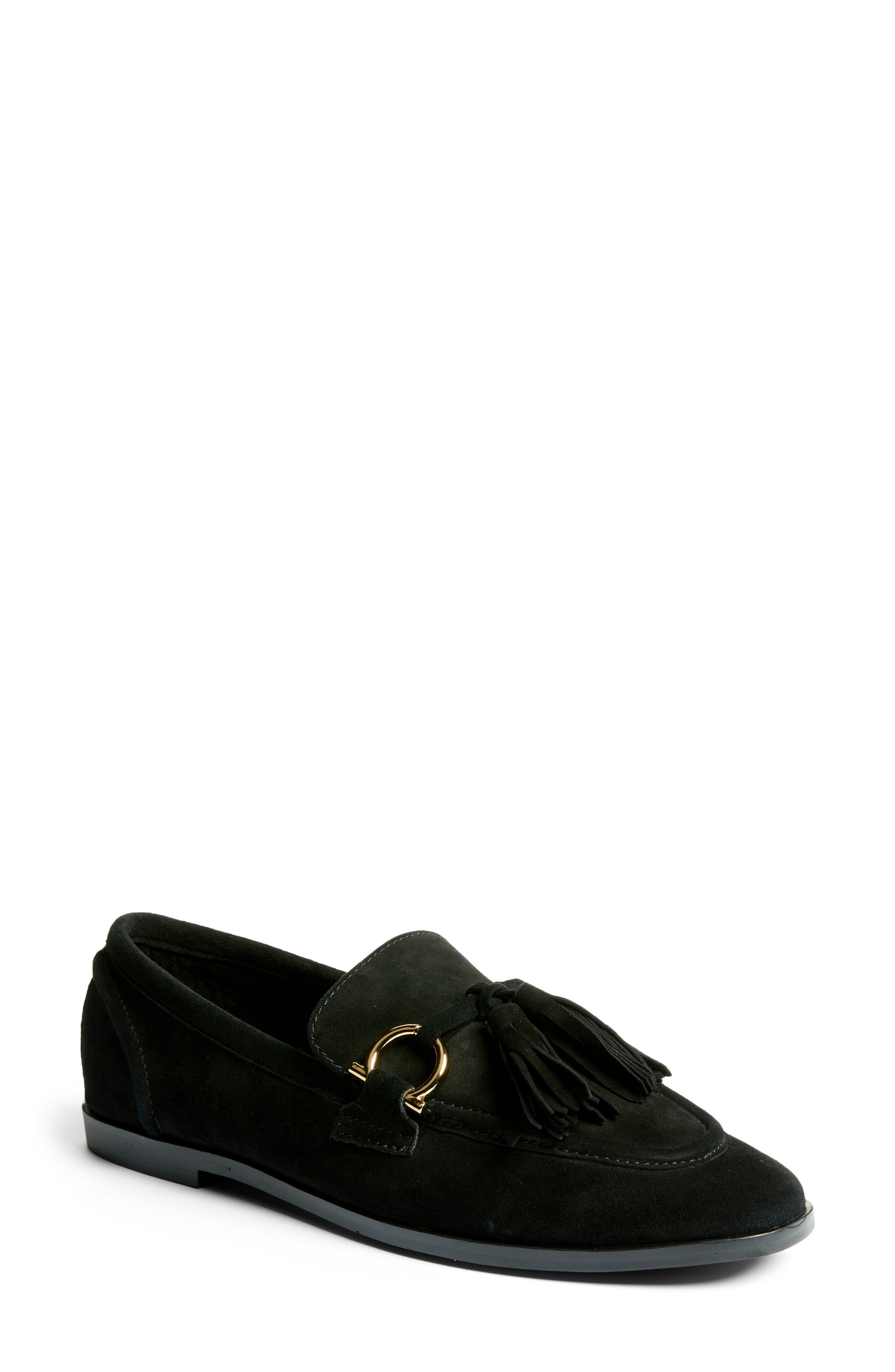 Jeffrey Campbell Velvit Suede Tassel Loafer, Main, color, 