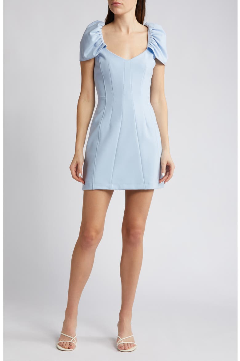 Whisper Flutter Sleeve Minidress, Main, color, 89-CASHMERE BLUE