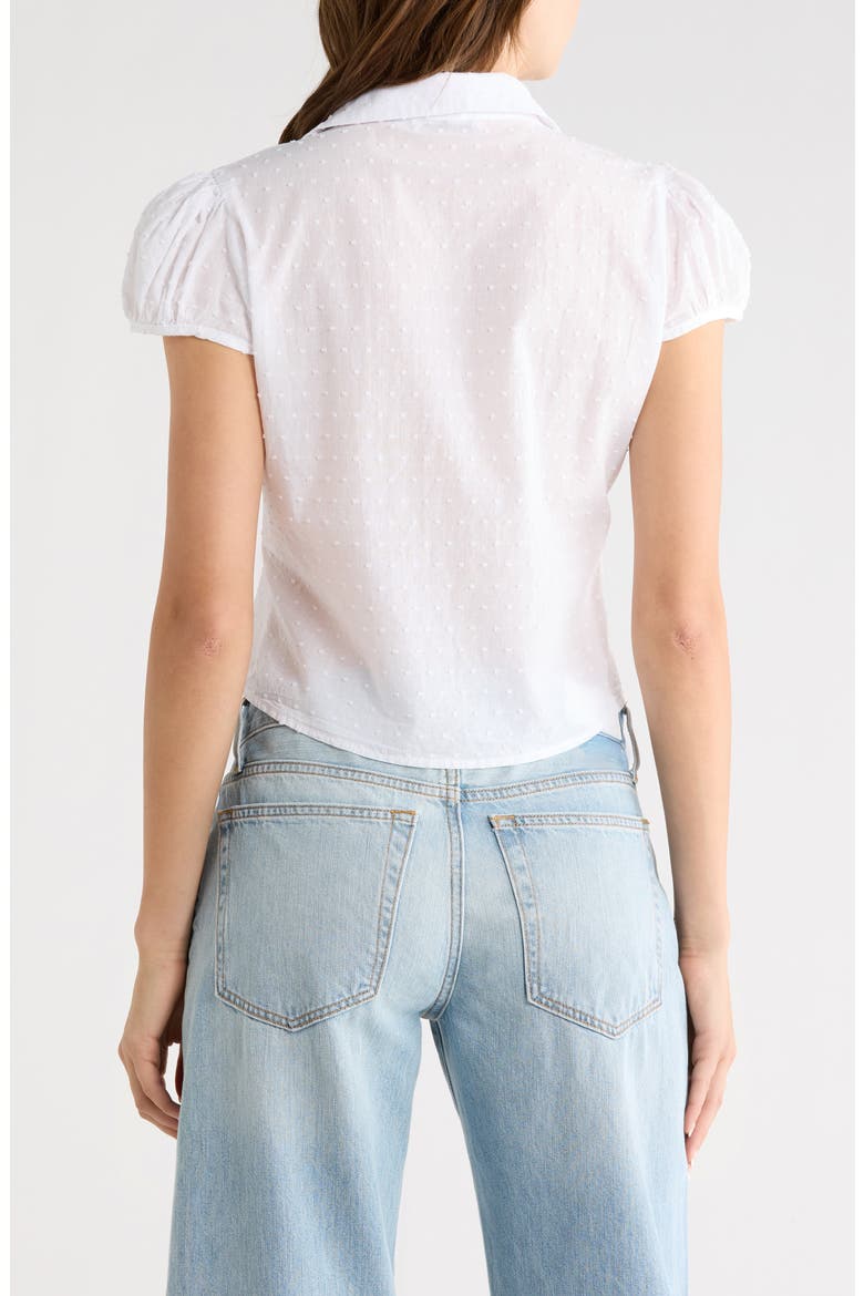 Eloise Cotton Button-Up Top, Alternate, color, WHITE