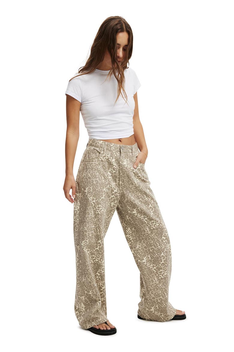 Women's Low Super Baggy Jean, Alternate, color, Rory Leopard