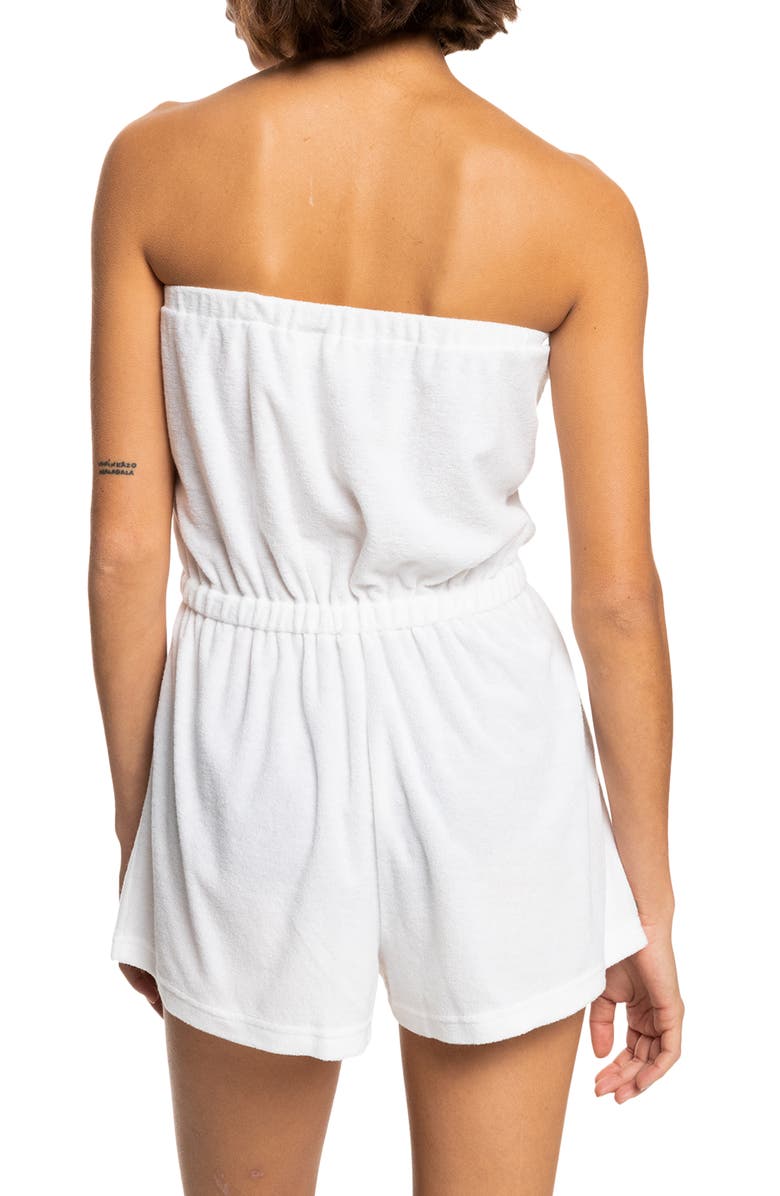 Roxy Special Feeling Strapless Terry Cloth Cover-Up Romper, Alternate, color,
