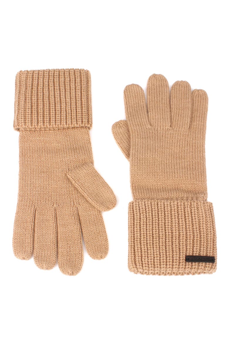 Cuffed Knit Gloves, Main, color, CORTINA BEIGE