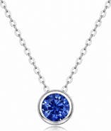 House of Frosted 14K WG PLATED LAB SA NECKLACE