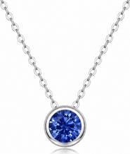 House of Frosted 14K WG PLATED LAB SA NECKLACE