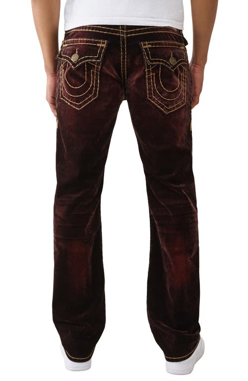 True Religion Ricky Super T Straight Leg Jeans In Burgundy