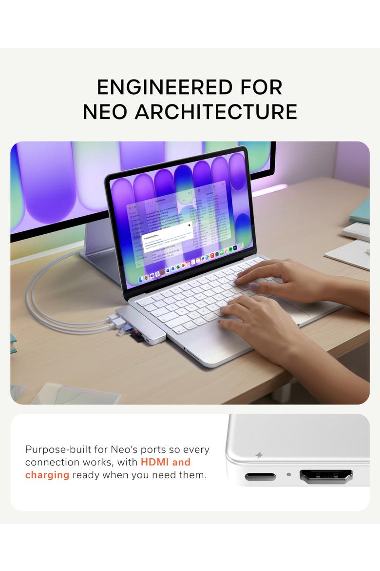 USB-C Snap Hub for MacBook Neo, Alternate, color, Silver