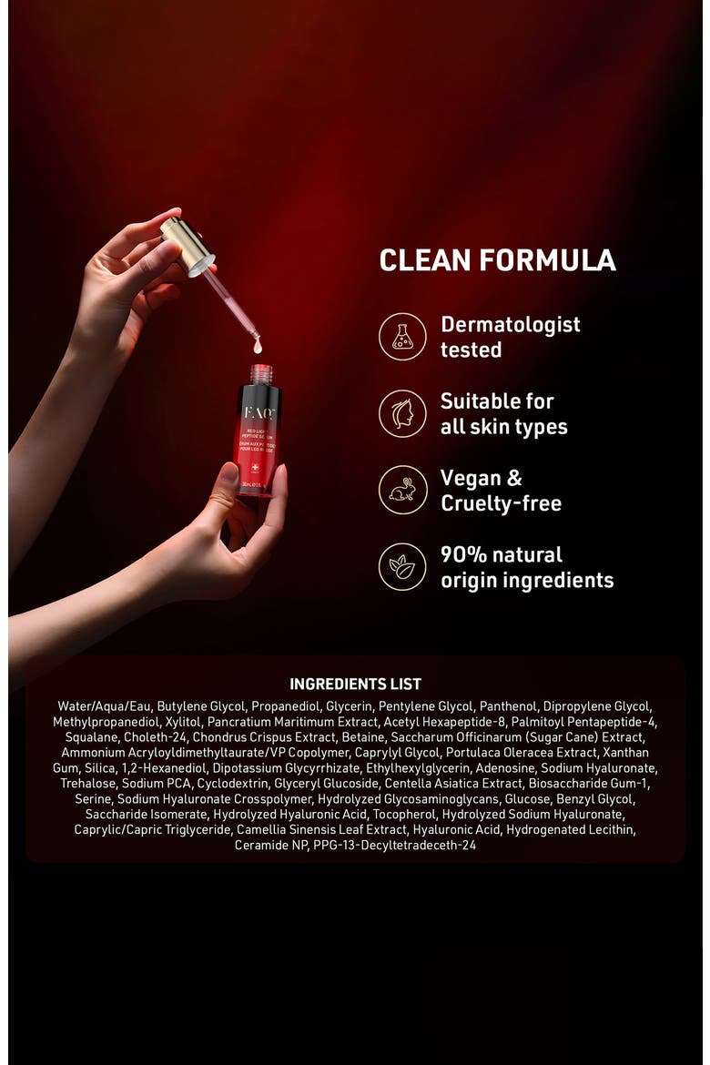 FAQ Red Light Peptide Serum, Alternate, color, NO COLOR