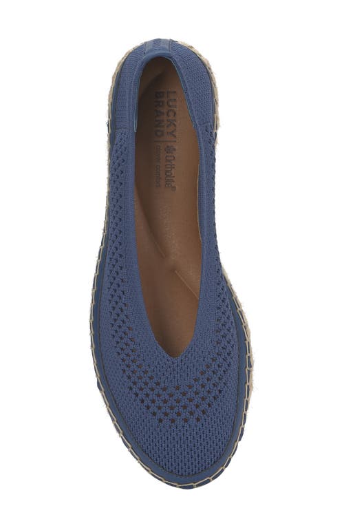 Shop Lucky Brand Orena Platform Espadrille In Dark Chambray