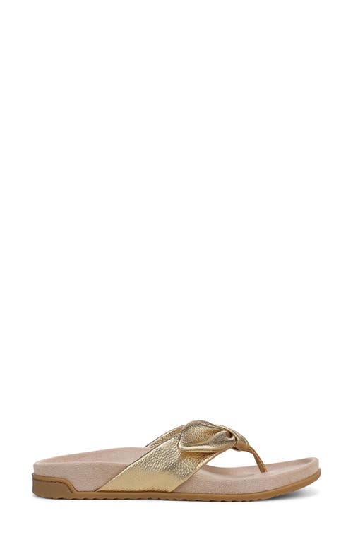 Vionic Eva Toe Post Sandal In Brown