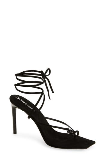 Jeffrey Campbell Faery Ankle Wrap Sandal In Black