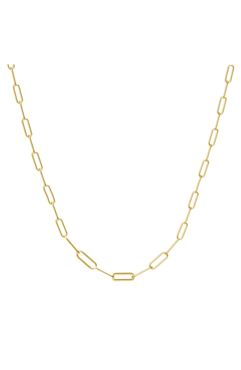 Donatello Gian Sterling Silver Gold-Tone Paperclip Necklace, Main, color,