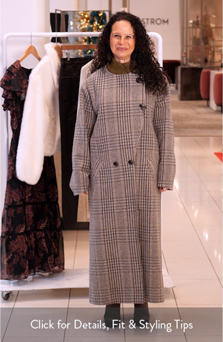 Renee Plaid Virgin Wool Coat, sales video thumbnail
