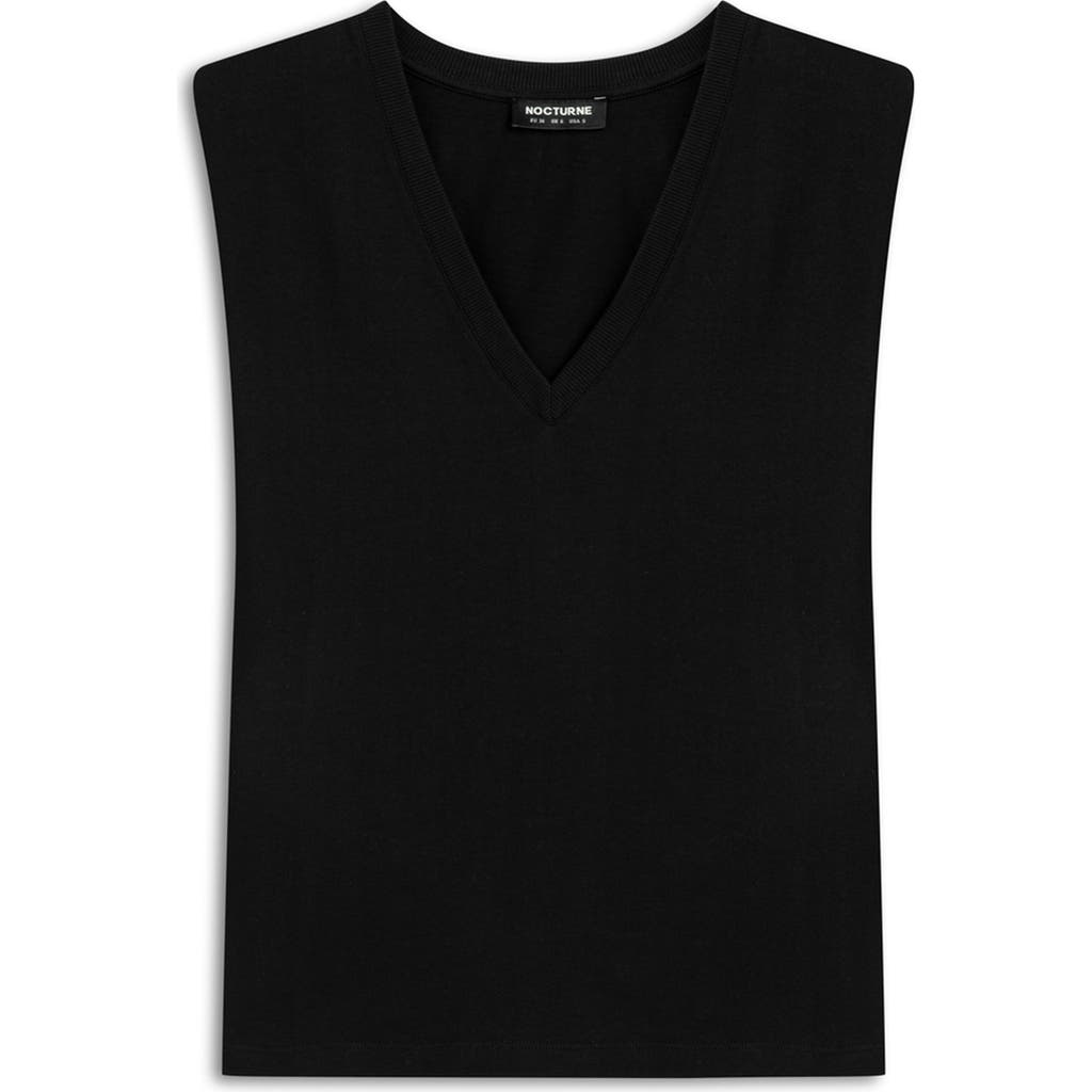 NOCTURNE NOCTURNE V-NECK PADDED T-SHIRT