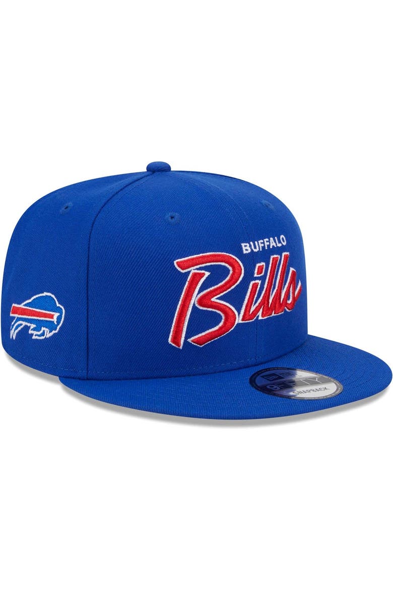 Men's New Era Royal Buffalo Bills Main Script 9FIFTY Snapback Hat, Main, color, Royal