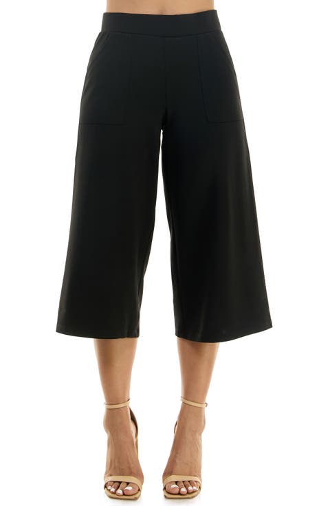 Elastic Waist Culotte Pants