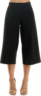 Nina Leonard Elastic Waist Culotte Pants