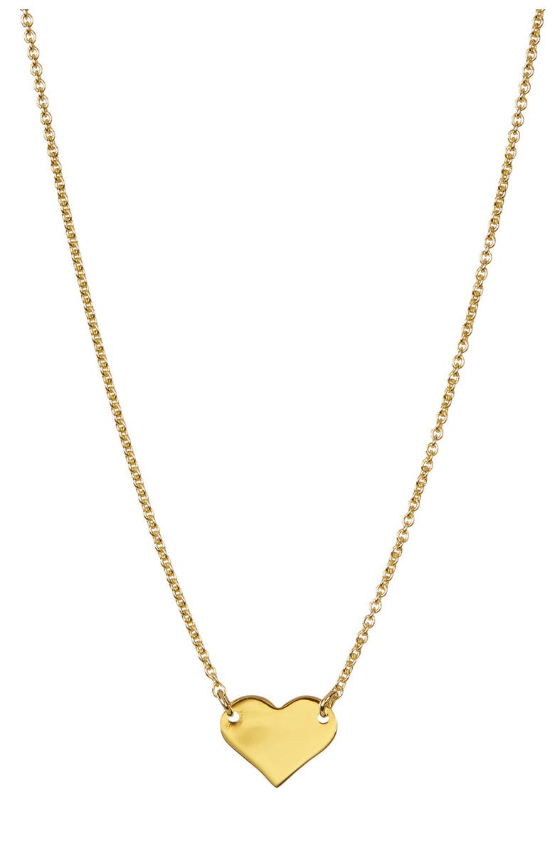Adornia 14K Yellow Gold Plated Heart Necklace, Main, color, 