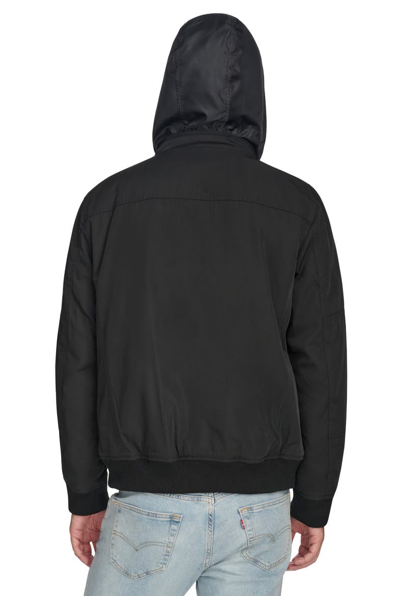 Performance Filled Bomber Jacket, Alternate, color, BLACK