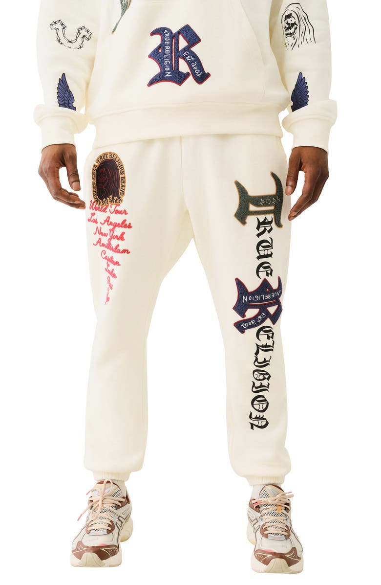True Religion Patch Embroidered Joggers, Main, color, 
