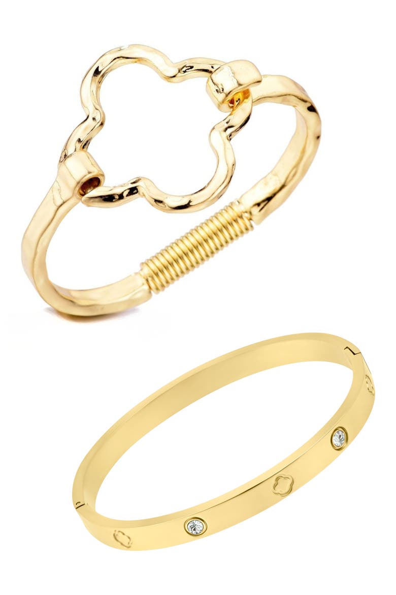 Set of 2 Assorted Bracelets, Main, color, GOLD