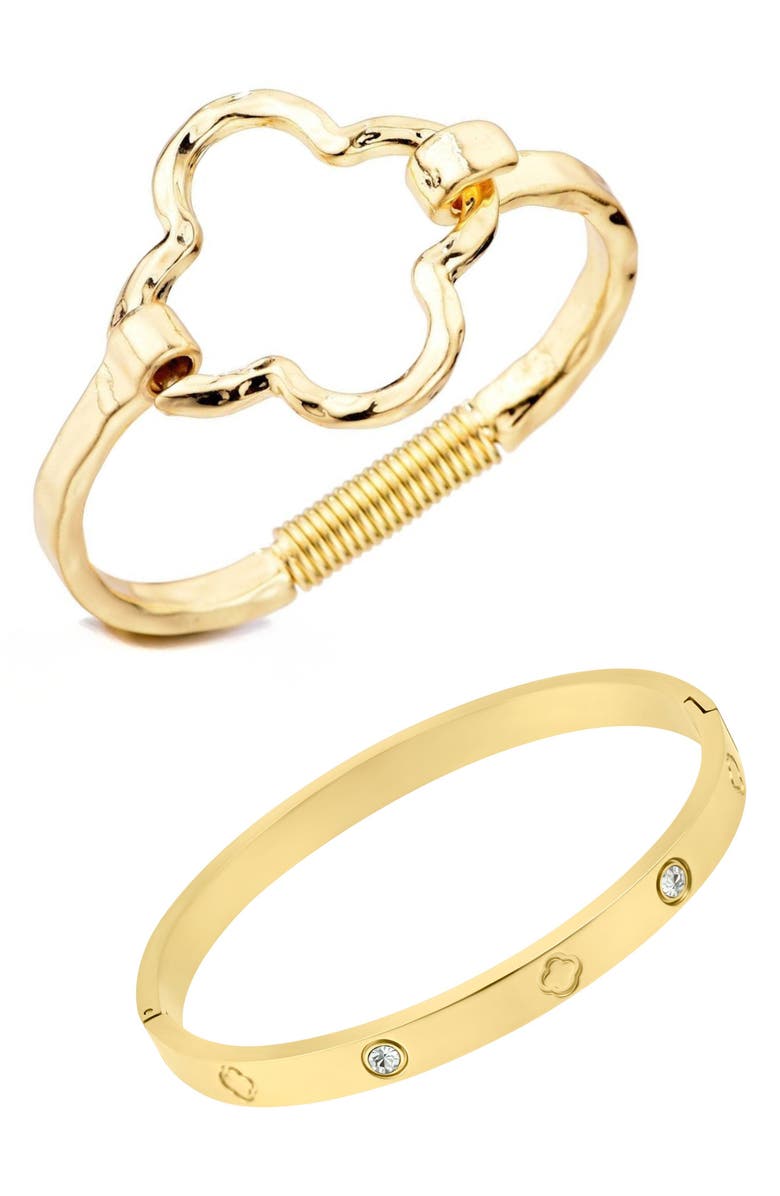 Adornia Set of 2 Assorted Bracelets, Main, color, Gold