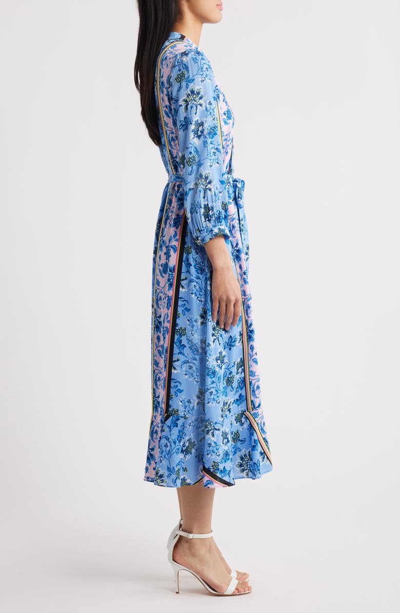 Elie Tahari The Mila Twilight Stripe Long Sleeve Maxi Dress, Alternate, color, 