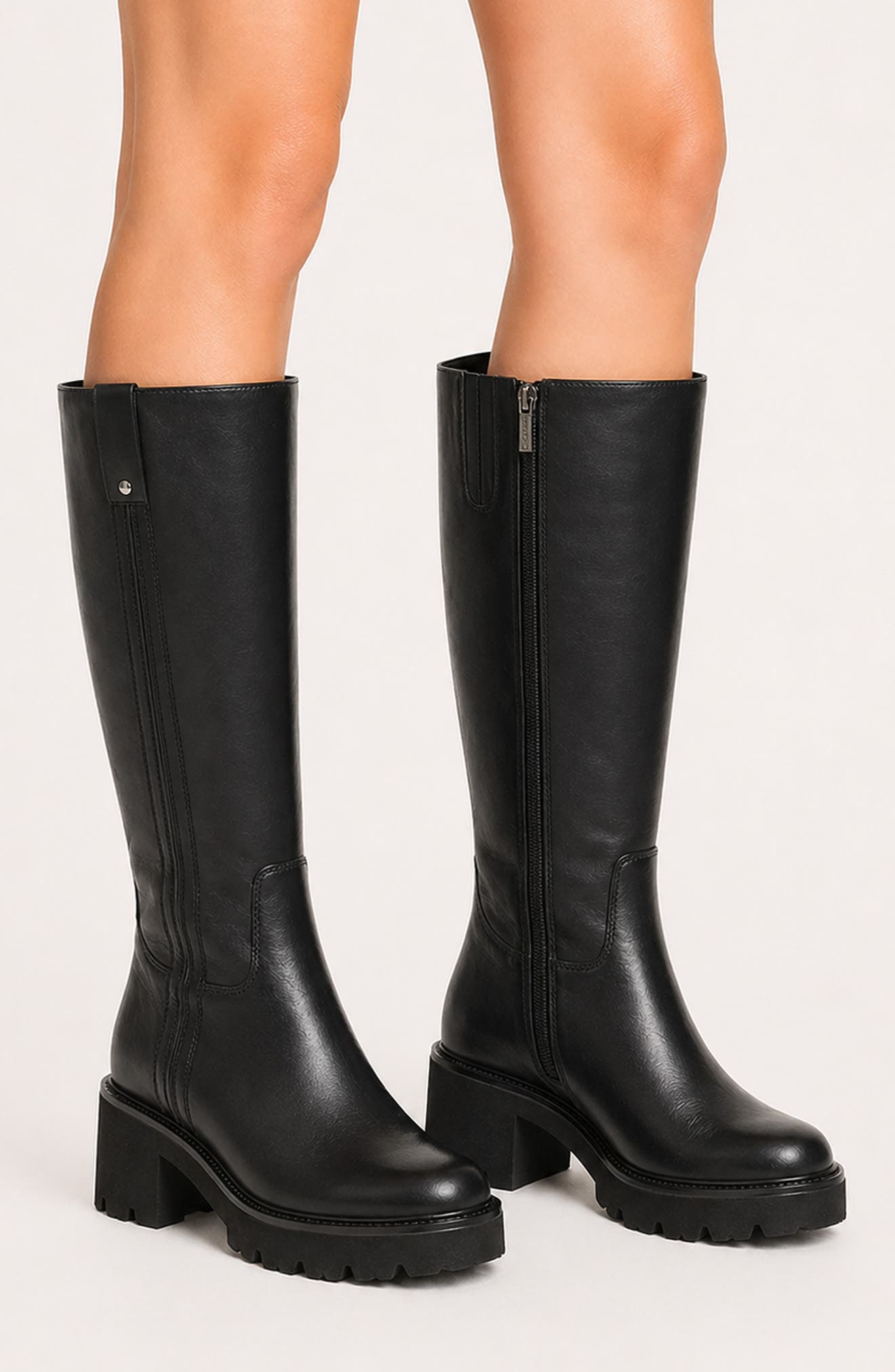 Adorable Leather Knee High Boot, Alternate, color, BLACK LEATHER