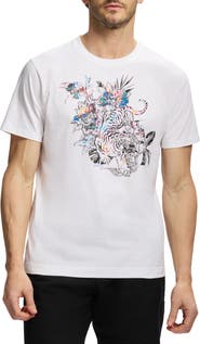 Robert Graham Jungle Tiger Knit Graphic T-Shirt